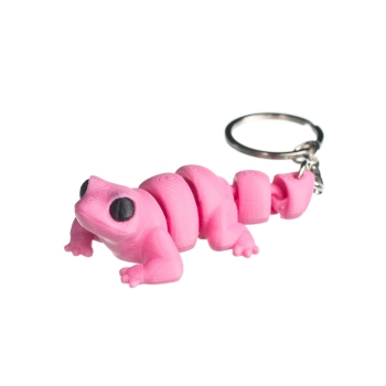 Jaszczurka różowa - brelok do kluczy